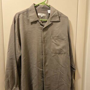 Men's Direction Long Sleeve Button Down Dress Shirt Size Medium